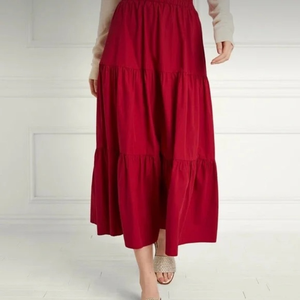 Hill House Florence Nap Skirt in Victorian  Red